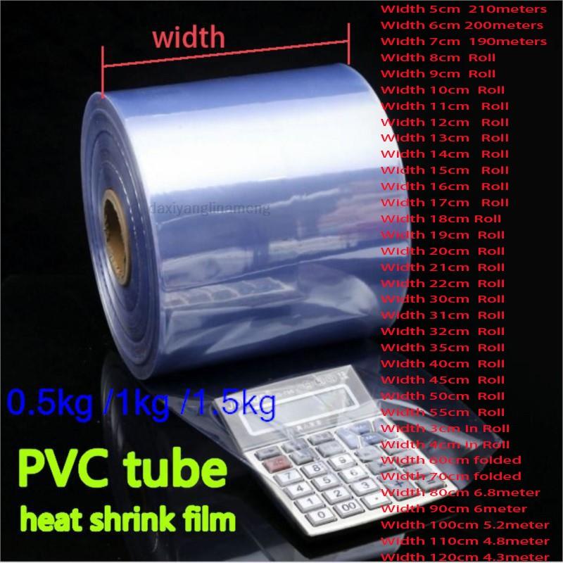 Cellophane Wrap Clear - 0.5-1.5kg PVC Warmtekrimpbare Doorgaan Pijp Clear
