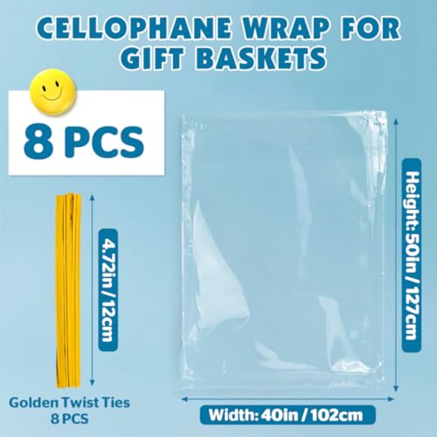8 stuks grote cellofaanzakken, - Cellophane Wrap Clear recensie en prijs
